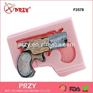 F2578 Silicone Mold - Derringer Pistol Mold - Vintage Style Pistol - Western Gun mold