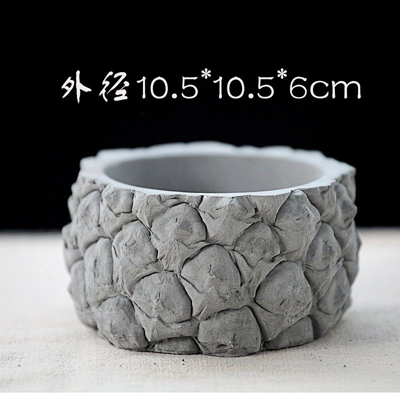 Creative pineapple pattern multi planter concrete pot silicone mold