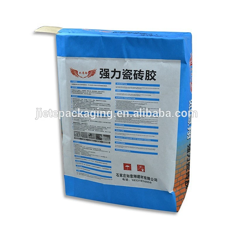 25kg ppc opc cement, mortar, tile adhesive packing bags with valve port
