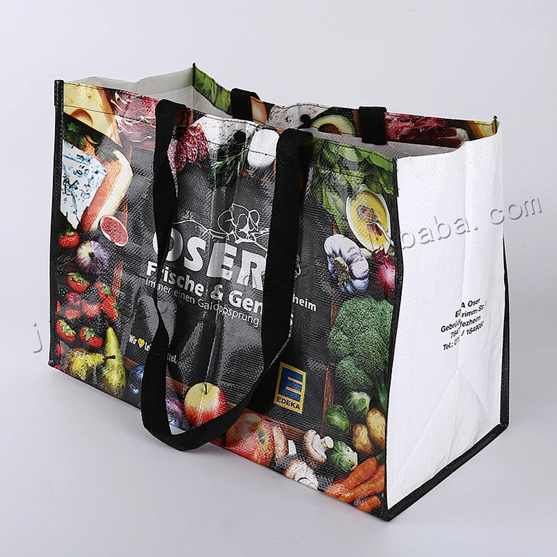 High quality design printing bopp laminated plastic handbag pp woven tote shopping bag