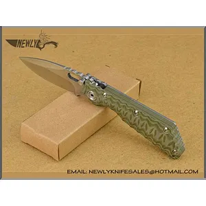 Hot Sales Kukri Knife Damascus Horn Folding Knife
