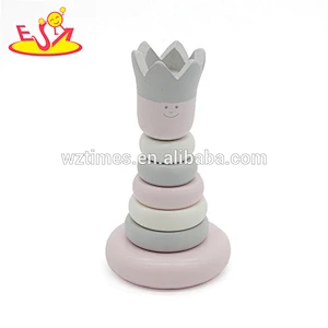 Wholesale pretty wooden educational toy contains of wooden xylophone toy&stacking blocks and pull train toy for kids W12F031