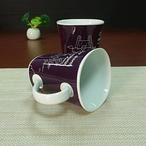 free design color changing coffee cup  lovely tree pattern custom color changing  mug  luxury 450ml hot water color changing mug