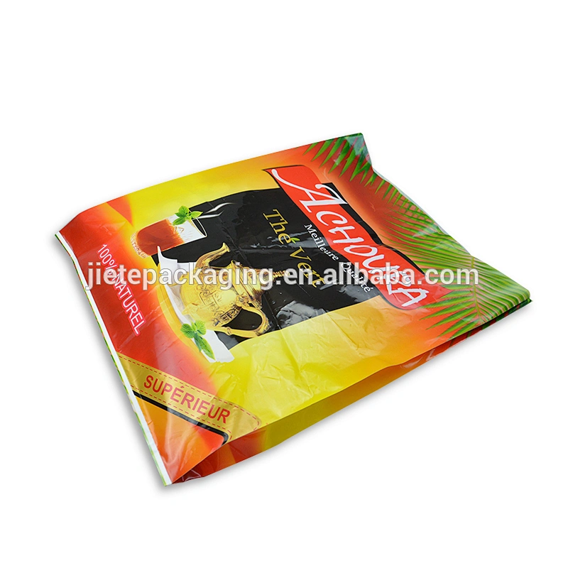 pe plastic tea packing bag with gusset side