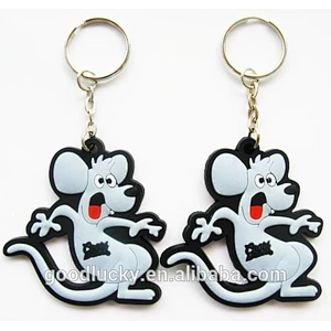 Manufacturer Hot sale 2/3D rubber keychain