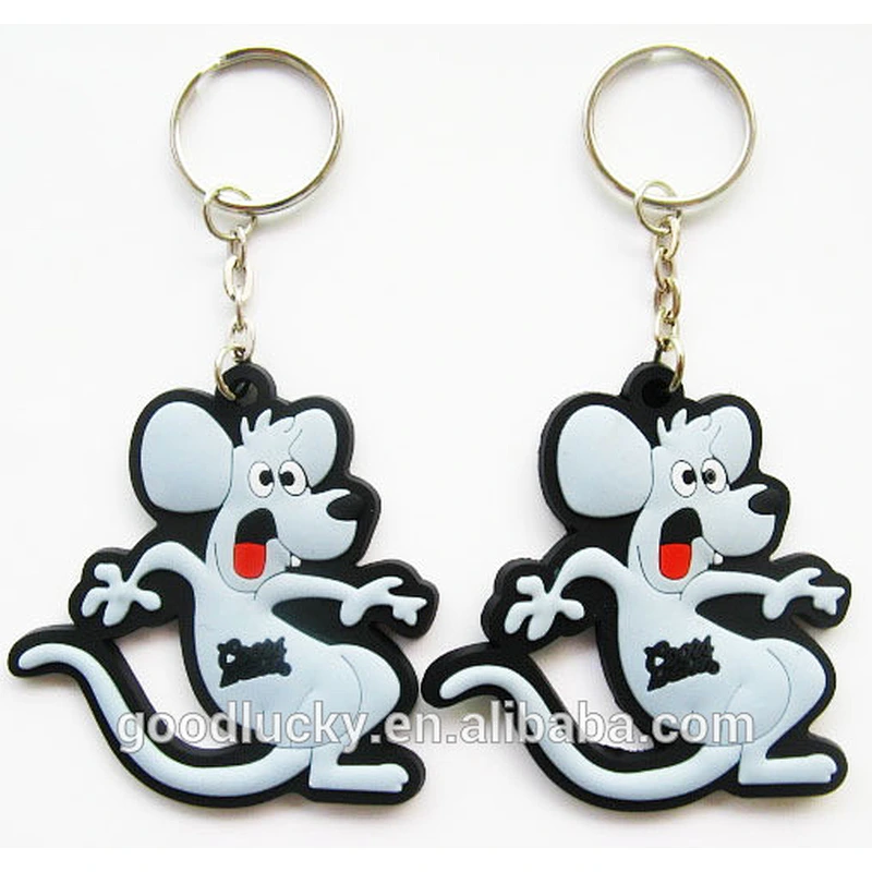 Manufacturer Hot sale 2/3D rubber keychain