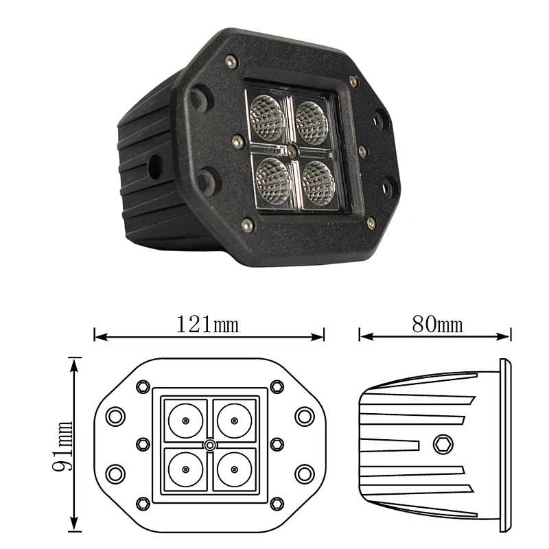 Offroad 4WD 4inch 16w Led Work Light For Truck