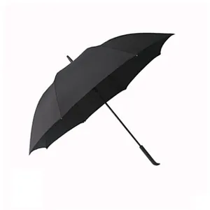 Portable black color automatic open and close straight bone Business Umbrellas for travel outside car