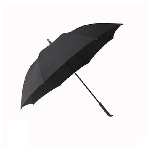 Portable black color automatic open and close straight bone Business Umbrellas for travel outside car