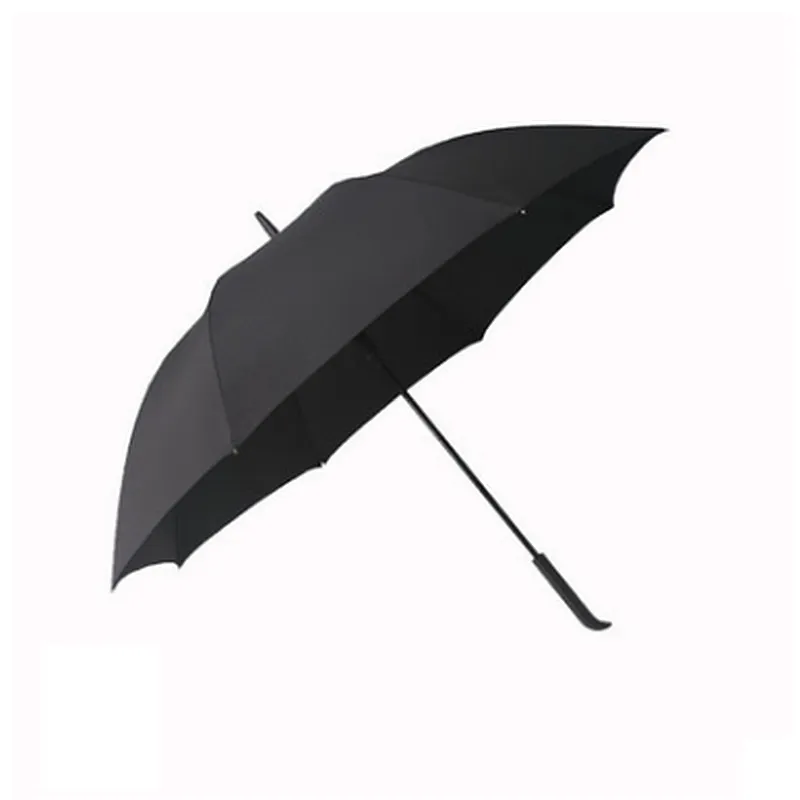Portable black color automatic open and close straight bone Business Umbrellas for travel outside car