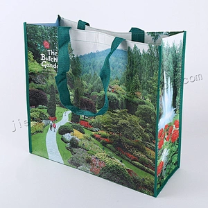 120gsm to 140gsm customized bopp laminated and printing reusable pp woven tote shopping bag