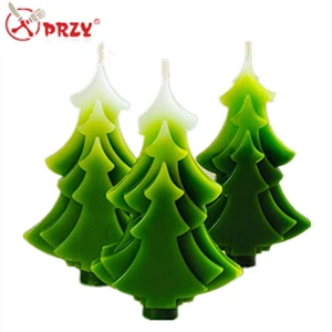 Creative 3d Christmas Tree shaped candle mold silicone DIY handmade soap silicone molds