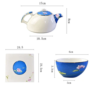 Irregular round teapot 5pcs sets for kungfu tea