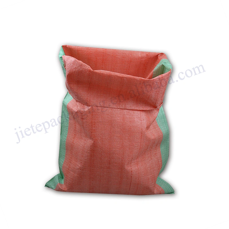 Customized agriculture industrial use factory sale color strip pp woven packaging bag for rice,flour,feed and cement