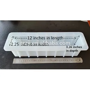 PR340 12'' tall and skinny handmade soap mold,rectangular bars of soap,silicone loaf mold,