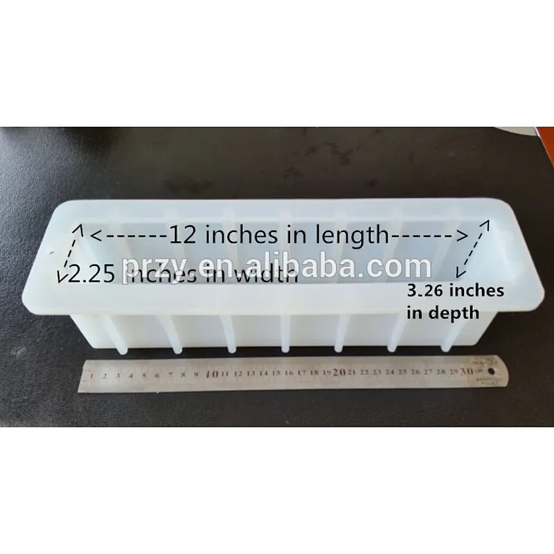 PR340 12'' tall and skinny handmade soap mold,rectangular bars of soap,silicone loaf mold,