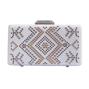 Custom made elegant aluminum beads evening clutch bags