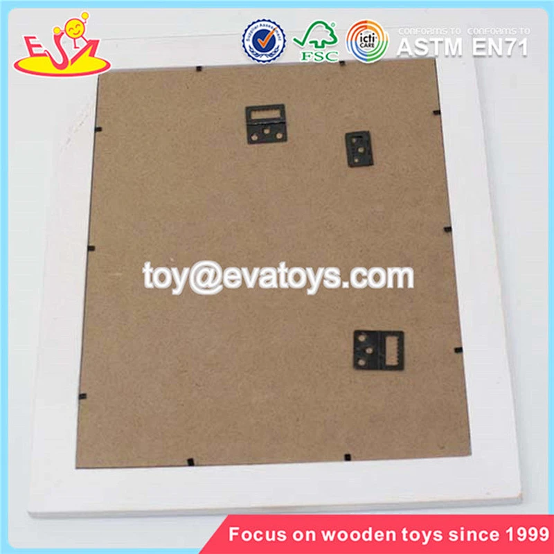 Wholesale new design simple square style wooden kids photo frame W09A033