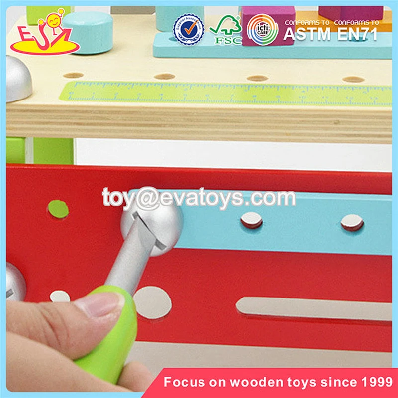 Wholesale creative pretend toy children wooden tools bench toy for fun W03D085