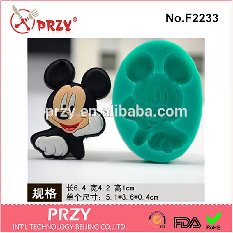 F2233 przy cupcake Mickey shape silicone mold for fondant