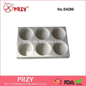 S4286 Round Shape 6 cavity handmade tray mold silicone loaf soap mold silicone mould