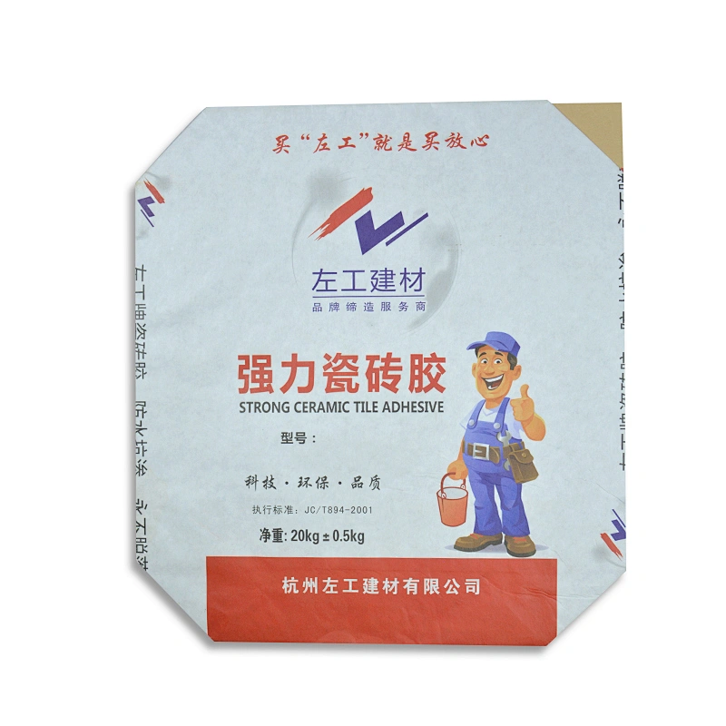 20kg40kg kraft paper bag for cement putty powder packaging