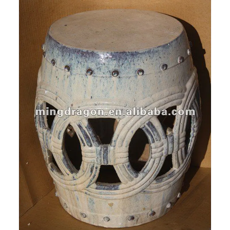 Modern Chinese White Ceramic Garden Stool