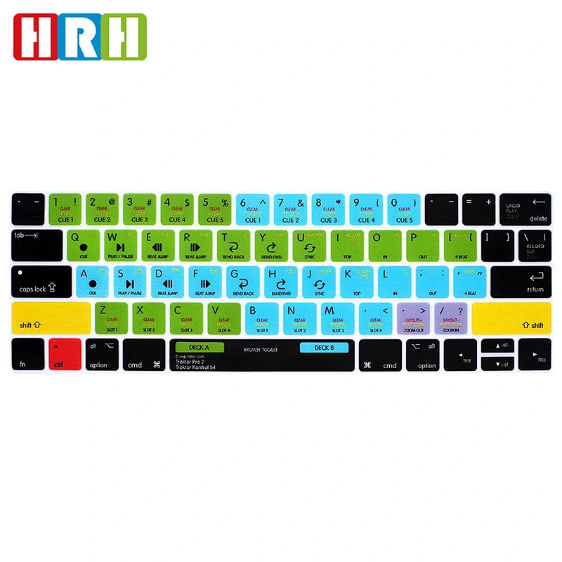 Best Sellers Unique Waterproof Hot key Shortcuts Keyboard Cover Silicone Keyboard Skins For Macbook Pro 13