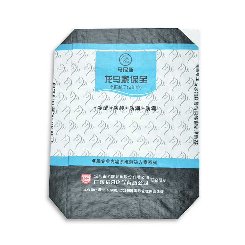High quality blue pp polypropylene woven fabric valve cement bag for sale