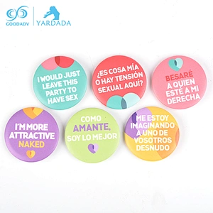 Promotion round tinplate badge,custom pin colorful button badge