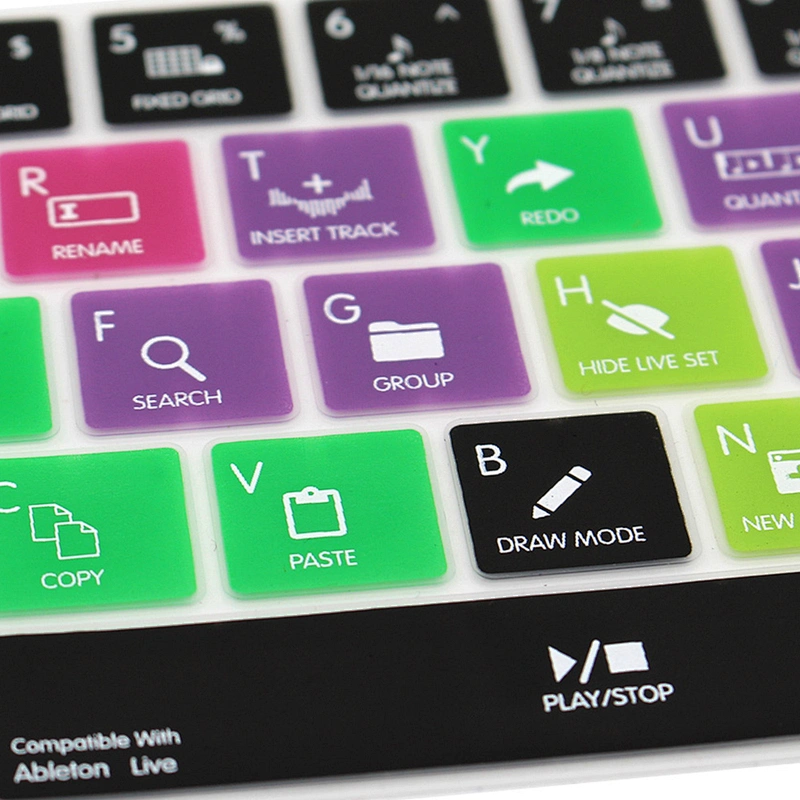 Ableton Live 10 keyboard shortcuts Keyboard Cover for MacBook Pro Silicone Skin Keyboard A1706 A1707 touch bar