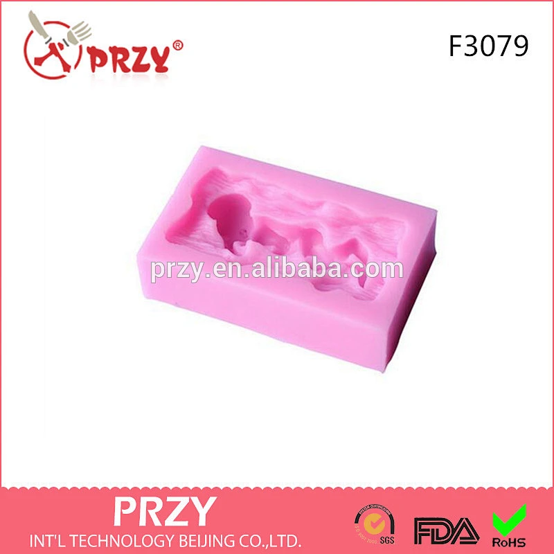 F3079 PRZY Baby DIY chocolate fondant cake decorative soft pottery clay baked epoxy resin mold silicone mould