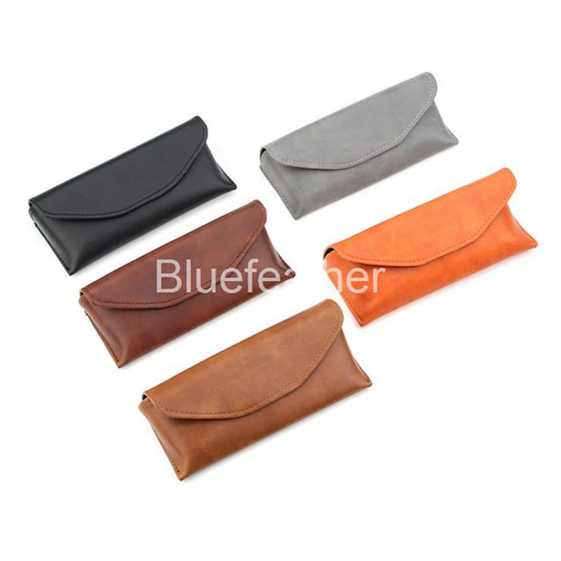 Unisex Style PU Leather Monocolor Sunglasses Case