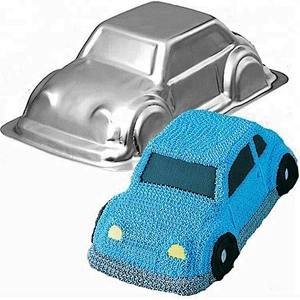 Aluminum car Fondant cake baking Tools Cartoon ice mold jelly silicone mold