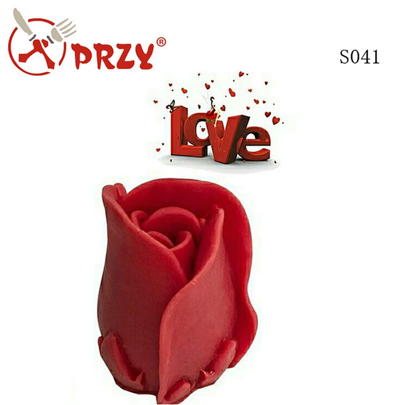 S041New design silicone rose 3d handmade soap molds