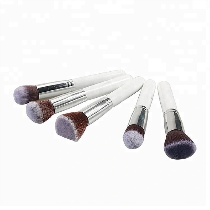 White 10pcs Cosmetic Synthetic Hair Makeup Brush Set Private Label