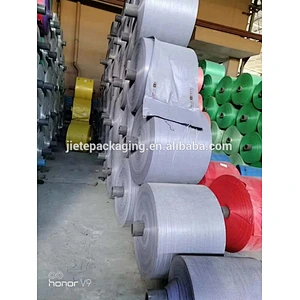 Cheap wholesale tubular pp woven bag fabric roll with laminated and printing