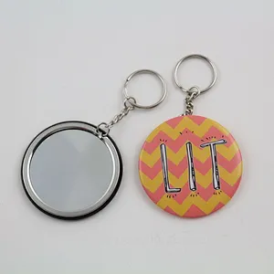 Guangzhou factory mirror keychain pocket mirror keychain custom mirror keychain