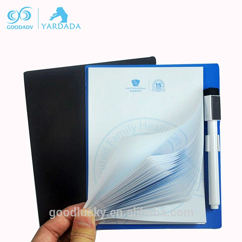 China supplier custom OEM logo magnetic fridge writing memo pad with magnet board