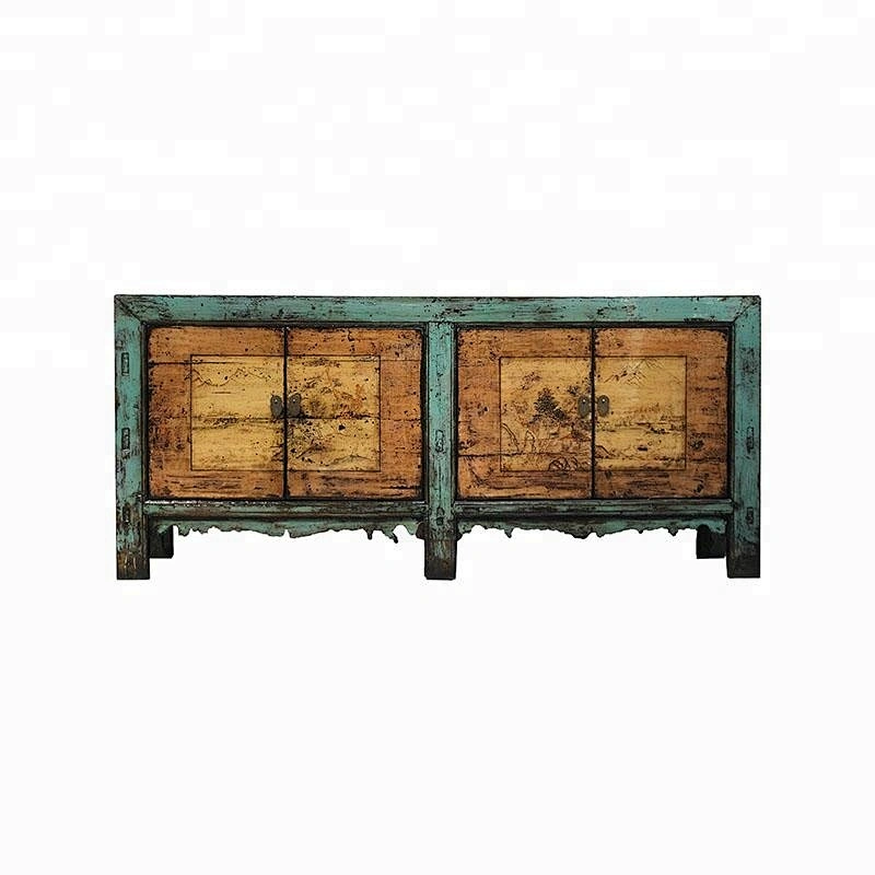 chinese old antique lacquered storage reclaimed sideboard furniture