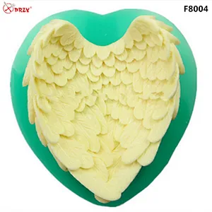 Europe Style Popular Heart-shaped Wings Fondant Silicone molds Cake decoration Mould silicone soap Mold