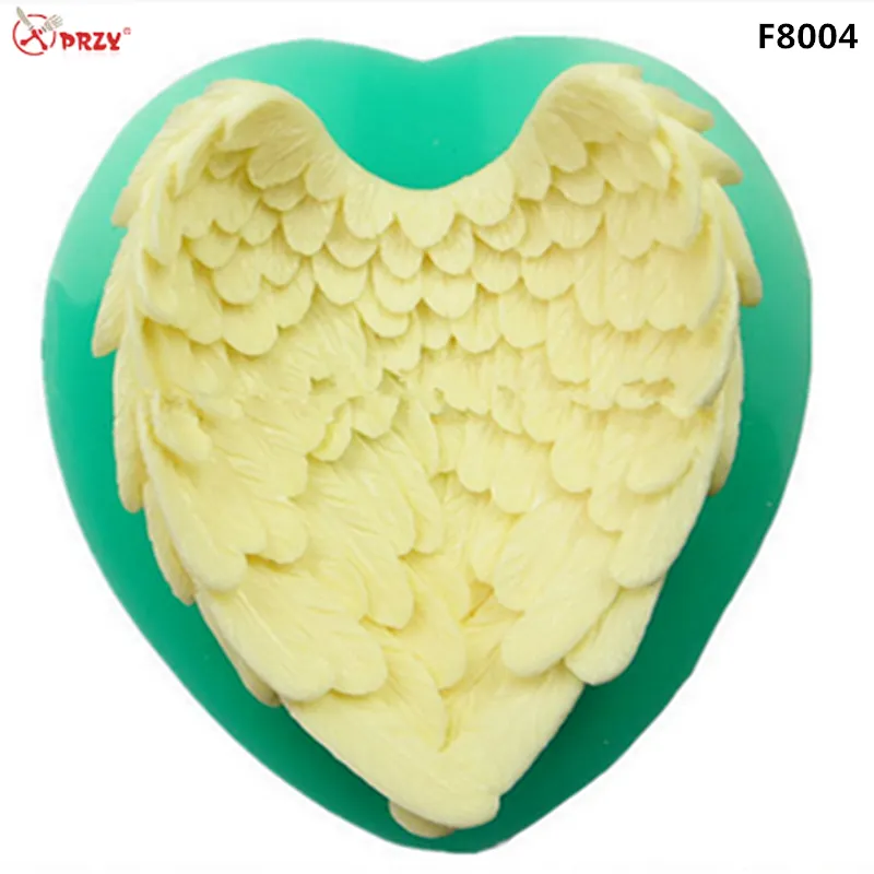 Europe Style Popular Heart-shaped Wings Fondant Silicone molds Cake decoration Mould silicone soap Mold