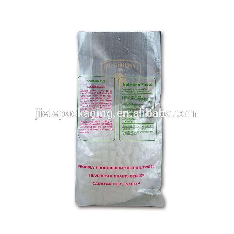 China manufacture black pp woven bag for pet food 10kg plastic rice bags