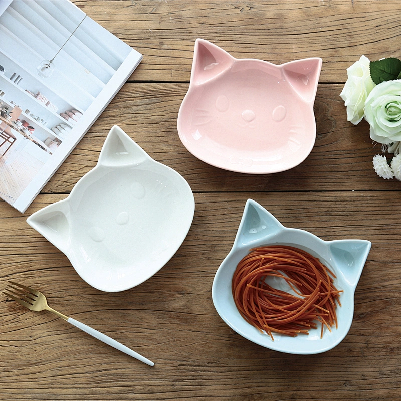 Creative children ceramic dining plate porcelain logo customize