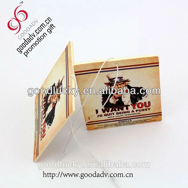 advertising promotional air freshener for car