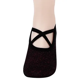 nylon yoga with PVC non slip sport socks