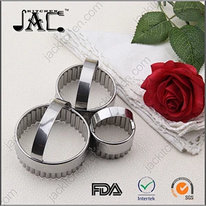 Stainless Steel Round Biscuit Cutter with Fluted Edge