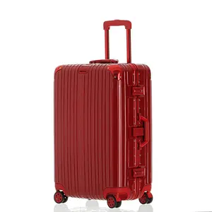 Unique Design Cheap Luggage Outdoor Bag 24inch Colorful Suitcase with Lock Travelling Trolley Wheel Carry on PC ABS Suitcase