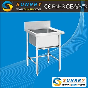 Factory Price Commercial Stainless Steel Kitchen Sink with Single Bowl