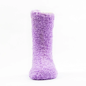 baby colorful double cuff pompoms thick cotton winter socks